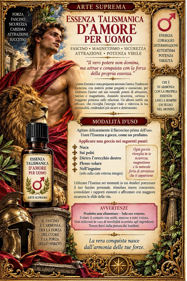 Essenza Talismanica d'amore per uomo